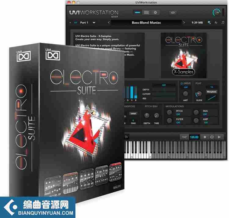 电子鼓音源 – UVI Soundbank Electro Suite for Falcon