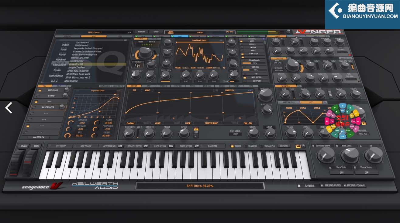 VPS Avenger v1.4.1 复仇者合成器 40GB完整扩展音色 95套扩展