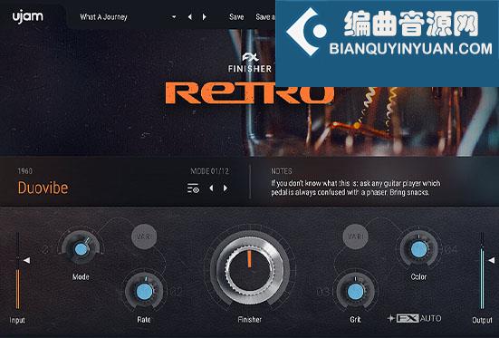 复古多重效果链插件 uJAM Finisher RETRO v1.2.0