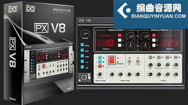 美国和弦模拟合成器 UVI Soundbank PX V8 v1.0.2 for Falcon