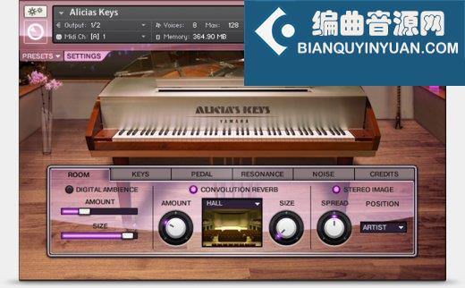 Native Instruments Alicias Keys v1.5 雅马哈钢琴