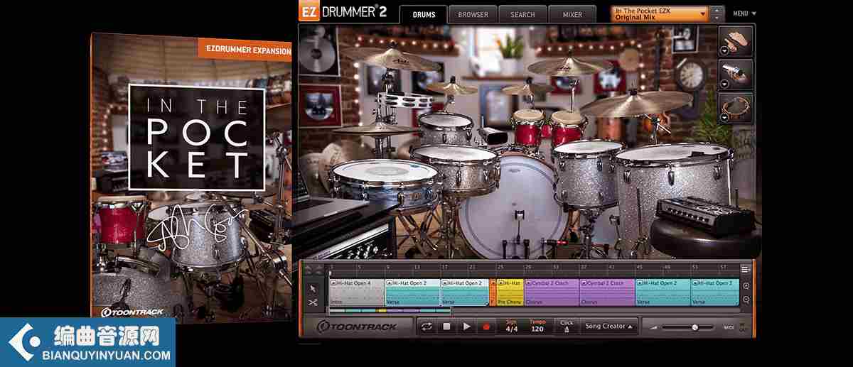 EZ扩展有机鼓 – Toontrack In The Pocket EZX SOUNDBANK