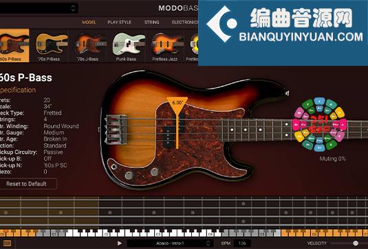 物理建模贝斯音源插件 IK Multimedia MODO BASS 2 v2.0.4 R2R Win