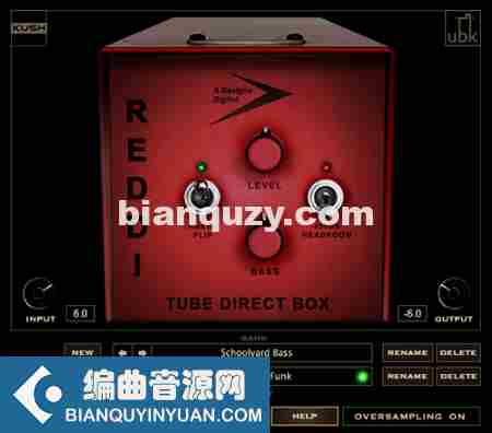 传奇电子管甜蜜低音DI盒 – Kush Audio REDDI v1.0.3 WIN