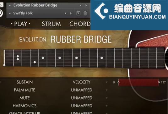 橡皮琴桥吉他 Orange Tree Samples Evolution Rubber Bridge v1.2.5