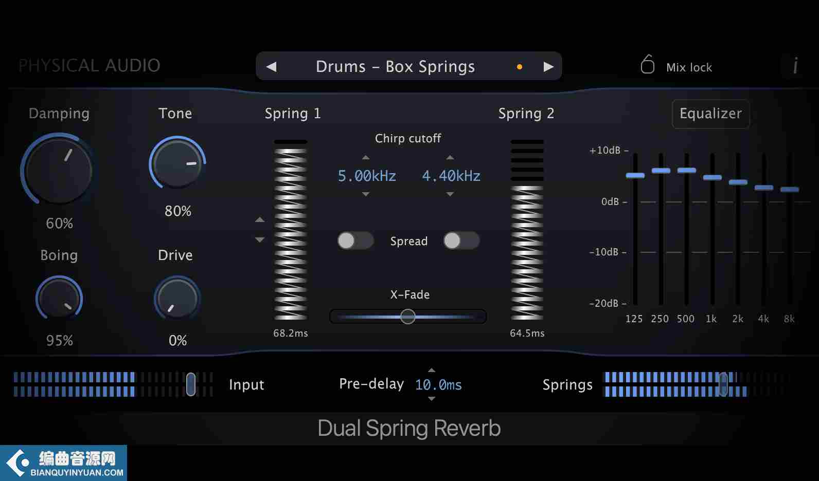 弹簧混响 – Physical Audio Dual Spring Reverb v3.1.3 Incl Keygen WIN