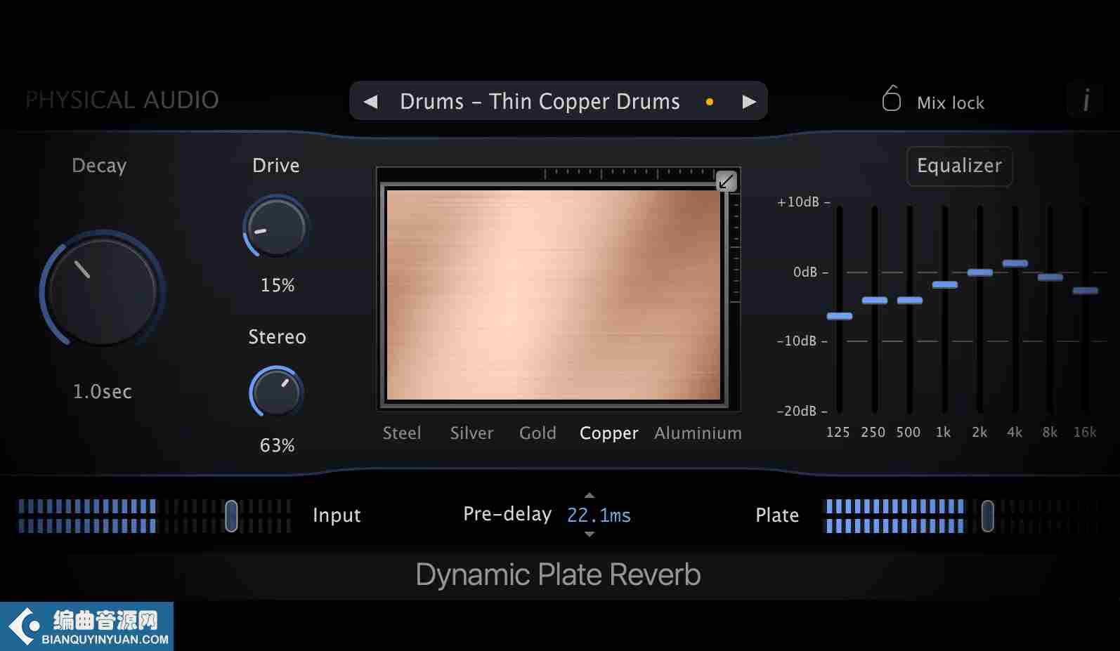 板式混响 – Physical Audio Dynamic Plate Reverb v3.1.3 Incl Keygen WIN