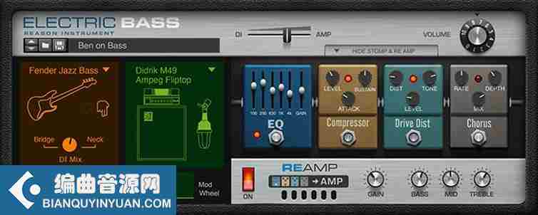 吉他贝斯效果器 – Reason RE Propellerhead Electric Bass v1.0.1 PROPER-R2R