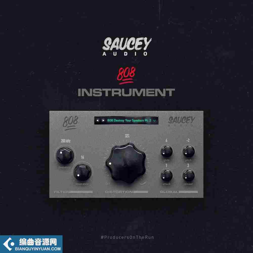 808贝斯合成器 – Saucey Audio 808 VST AU Instrument Mac Win