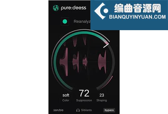 智能齿音去除器 Sonible puredeess v1.0.0 MacOS-MORiA （Sonible pure deess ）