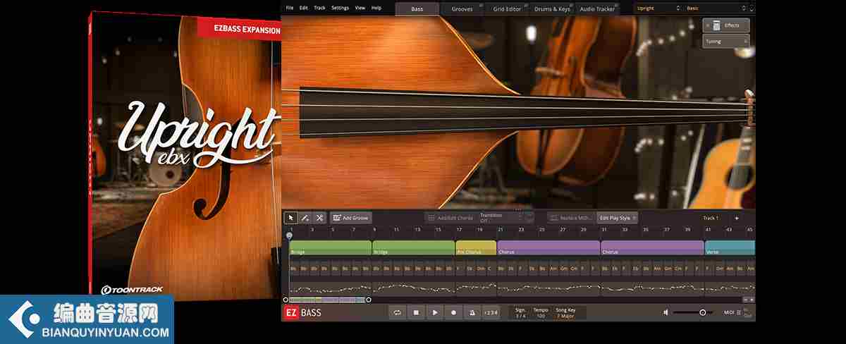 低音提琴音色库 – Toontrack Upright EBX v1.0.0 SOUNDBANK WIN