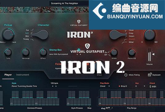 虚拟摇滚电吉他手音源插件 UJAM Virtual Guitarist IRON 2 v2.3.0