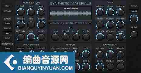 现代经典模拟和波表合成器 – Waverley Instruments Synthetic Materials v1.1.0 KONTAKT