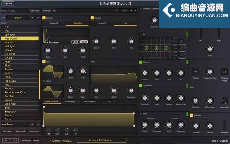 Initial Audio 808 Studio II v2.1.1 808低音合成器