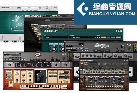 AAS 7套物理建模音源 Applied Acoustics Systems Modeling Collection 2021.10 Win（包含Chromaphone 3 Lounge Lizard EP-4 Multiphonics CV-2 Objeq Delay String Studio VS-3 Strum GS-2 Ultra Analog）