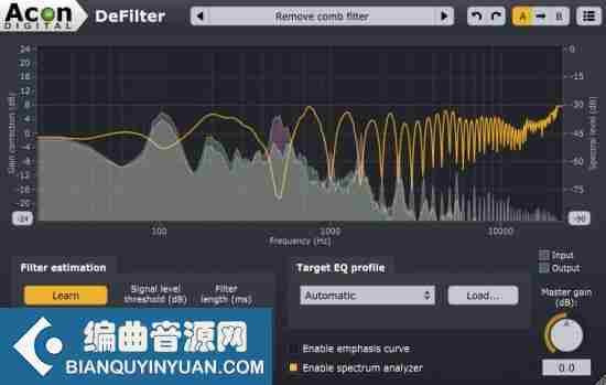 自动均衡和恢复音频插件 – Acon Digital DeFilter 1.2.0 WIN
