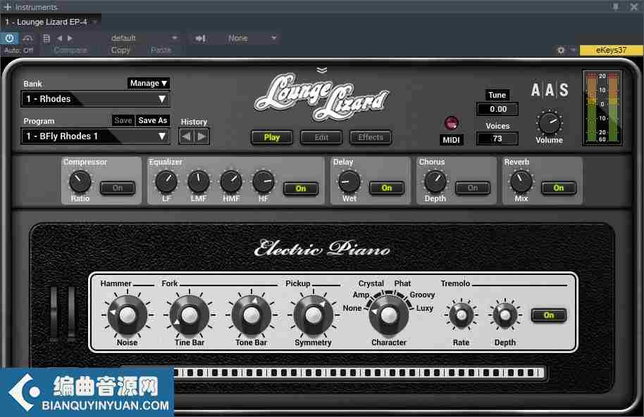 老式电子钢琴音源 – Applied Acoustics Systems Lounge Lizard EP 4.4.1 Win Mac