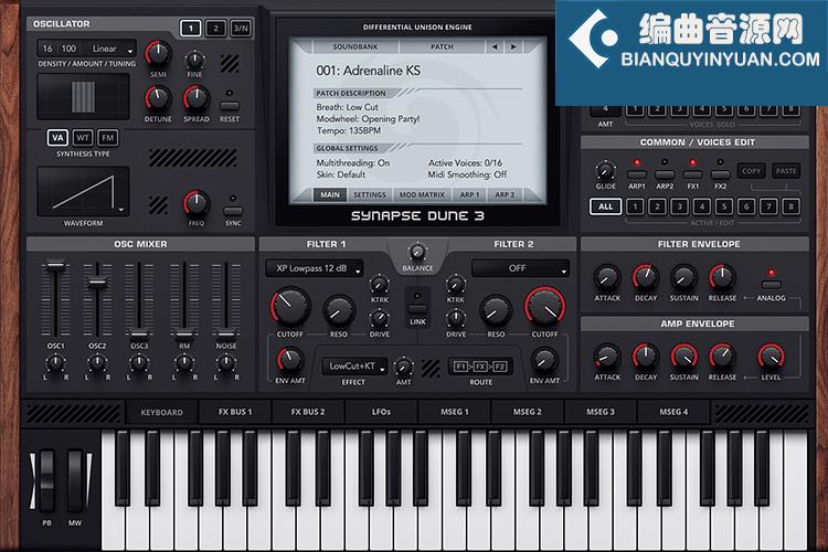 沙丘电子合成器 Synapse Audio DUNE 3 v3.5.2