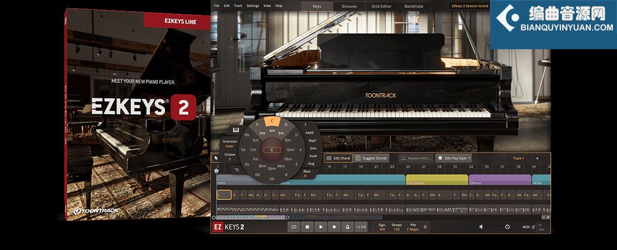 音色库升级包 Toontrack EZkeys 2 Core Library Update v1.0.1