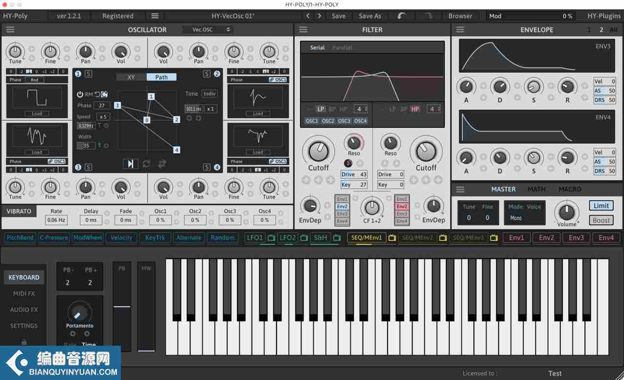 减法复音合成器 – HY-Plugins HY-POLY 1.2.5 [WiN,MAC]