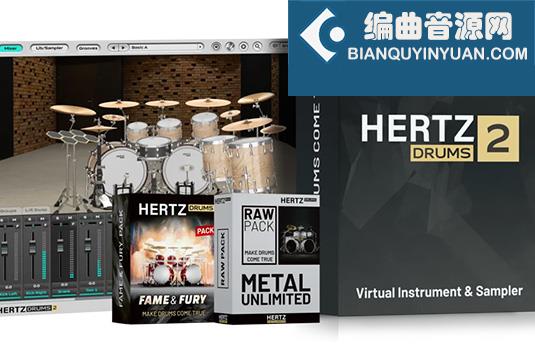 虚拟鼓音源 Hertz Instruments Hertz Drums + White Pack v2.0.6 WiN-MOCHA
