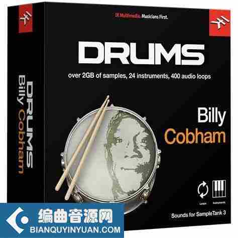 传奇爵士风格鼓 – IK Multimedia Billy Cobham Drums for SampleTank 3/4