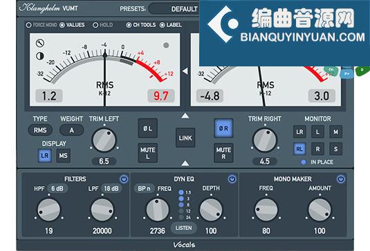 音频计量分析插件 Klanghelm VUMT Deluxe v2.4.1