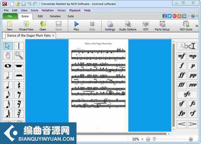 制作五线谱吉他谱软件 – NCH Crescendo Masters 6.40 WiN