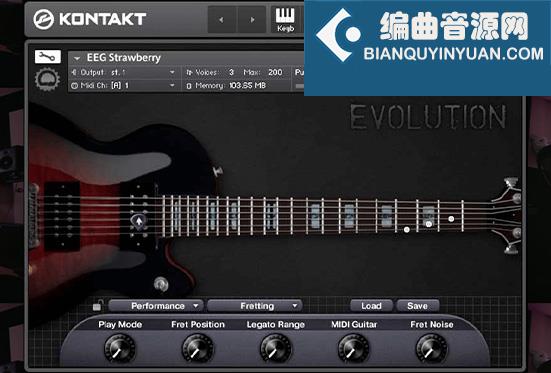 草莓电吉他 Orange Tree Samples Evolution Strawberry