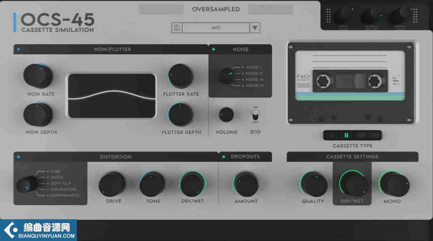 复古模拟磁带效果器 – Oversampled OCS-45 v1.0.1 Patched WiN MacOSX