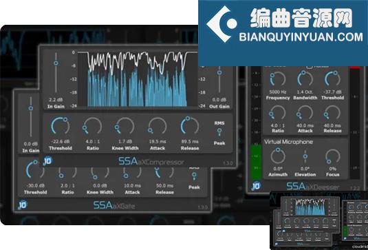 录音信号处理插件套装 SSA Plugins a1 + a3 + ax Bundle v1.3.0 R2R Win
