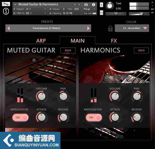 闷音与泛音电吉他音源 – Sonuscore Origins vol. 6 Muted Guitar & Harmonics KONTAKT