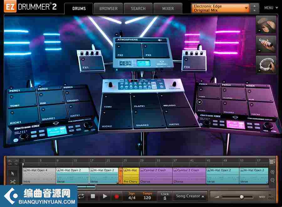 打击乐音源 – TOONTRACK Electronic Edge EZX MAC WIN Installer