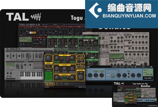 10个合成器&效果器合集 Togu Audio Line Plugins Bundle v2024.12 （包含BassLine DAC Drum Dub-X J-8 Mod Pha Sampler U-NO-LX-V2 G-Verb）