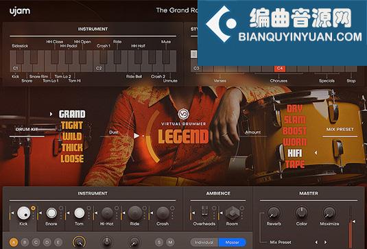 70年代虚拟鼓手音源 UJAM Virtual Drummer LEGEND v2.5.0