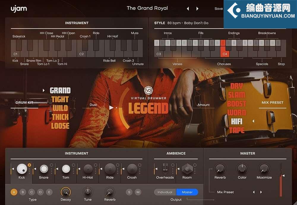 70年代虚拟鼓手 UJAM Virtual Drummer Legend v2.4.1