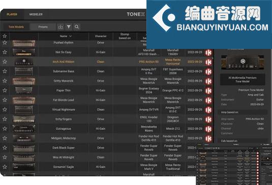 电吉他音色模型预设合集 IK Multimedia ToneX Presets Bundle v2025.1