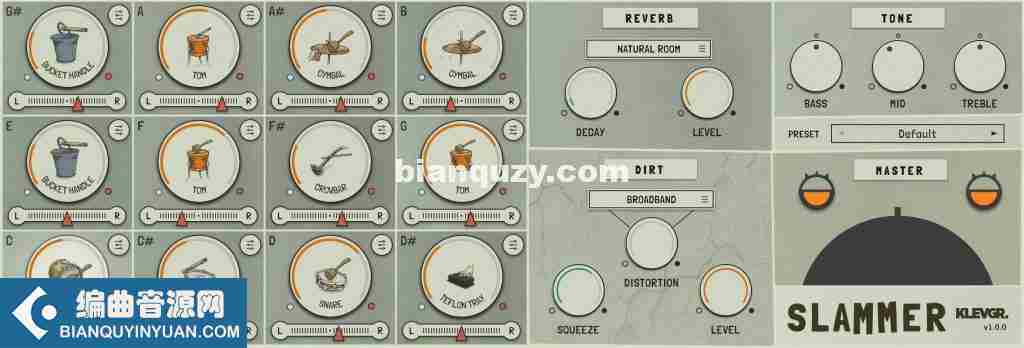 多采样鼓插件 – Klevgrand Slammer v1.0.1 MacOSX
