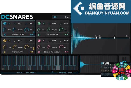军鼓类调制音源 Plugin Boutique DC Snares v1.0.2